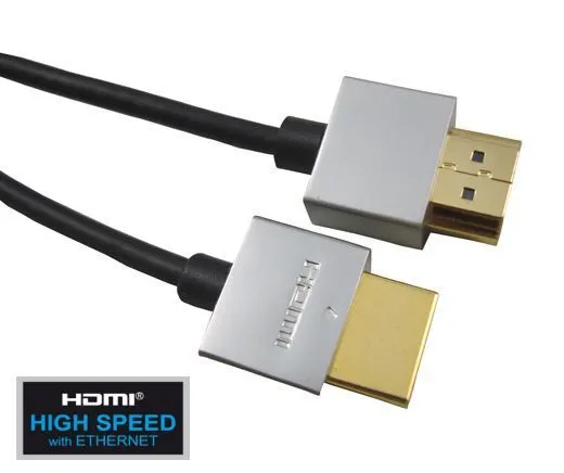 PremiumCord Slim HDMI High Speed + Ethernet kábel, 1 m